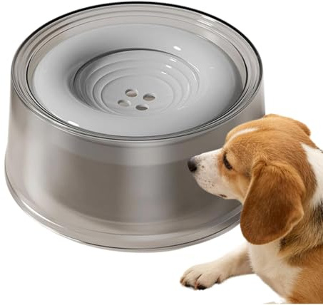 Cuenco de Agua para Perros Disco Flotante 1200 ml para Mascotas | Cuenco Grande Para Beber Agua De Perro para Hogar Apartamento Viaje Coche Interior Exterior Cachorros Razas Medianas y