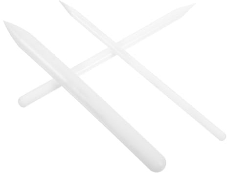 NESTINGHO Mattarello per Pasta di Zucchero 3 Pezzi in Abs Bianco Non Aderente Punta Conica per Modellare e Decorare Dolci per Baking e Pasticceria Fai da Te