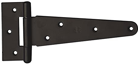 Amig - Charnière Type T en Acier Noir | Pour Portes d'Entrée et de Passage | Facile à Installer | Compatible avec Portes d'Armoires et de Jardin | Charnière Papillon, Noir, 250 mm, Acier allié