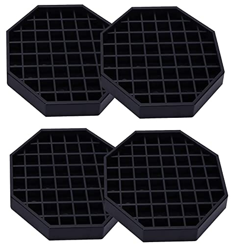 Happy Reunion Drip Trays 6 Coffee Countertop Octagon Drip Tray Black Plastic Coffee Drip Tray With Honeycomb Grid, Pack of 4 (4 Pcs 6)