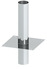 Schornsteinverlängerung/Kaminerhöhung EW einwandig, Wandstärke 0,6mm; Erhöhung um 500mm; Ø 100mm Innendurchmesser, Edelstahl