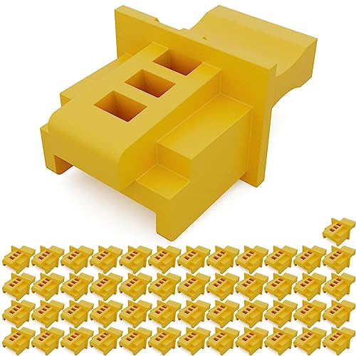 hb-digital 50 Stück RJ45 Staubschutz Kappen LAN Netzwerk Buchsen Schutz Stopfen gegen Staub Schmutz Blindstopfen für Patchpanel Switch Router Netzwerkdose Abdeckung für Ethernet Anschluss – Gelb
