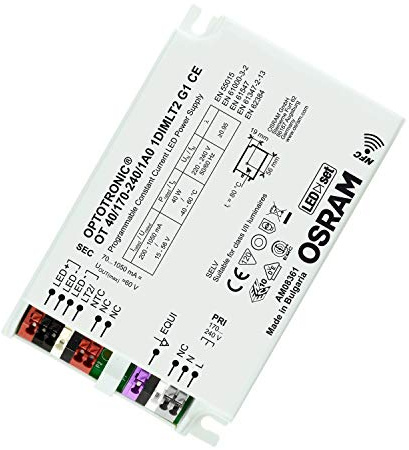 OSRAM elektronisches Vorschaltgerät (EVG), OT 1DIM NFC IP20 Outdoor, EVG LED CC DIM, OT40/170-240/1A0 1DIMLT2 G1 CE