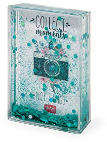 Legami Photo Frame PC and Liquid, Blue Glitter Variant, 6,2x9,4 cm