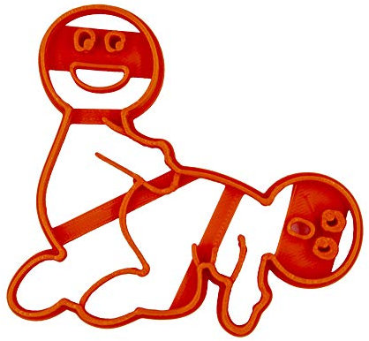 Plastic Jewels - Emporte-pièce Coquin pour Adultes - Design Intrigant pour Fêtes Pimentées (Enterrement de Vie de Célibataire) Représentant Deux Personnes Faisant l'Amour par Derrière