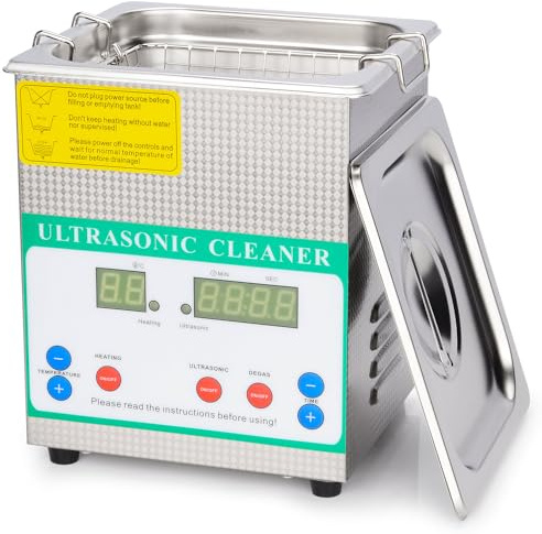 stonylab Ultraschallreiniger, Professioneller Allzweck-Ultraschallreiniger aus Rostfreiem Stahl mit Digitalanzeige-Timer und Wärmesteuerung für Labor 220V, 1.3L