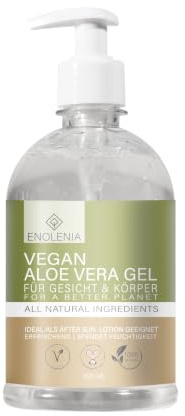 NEU: Enolenia® ALOE VERA GEL - 3 in 1 Bodylotion, Hautpflege und AFTER SUN | pflanzlich, intensiv & vegan – für alle Hauttypen geeignet – extra viel Feuchtigkeit, 500 ML