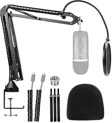 Blue Yeti X Mikrofonarm mit Popschutz - Professioneller Mikrofon Arm Ständer Kompatibel mit Blue Microphones Yeti X Mikrofon von YOUSHARES