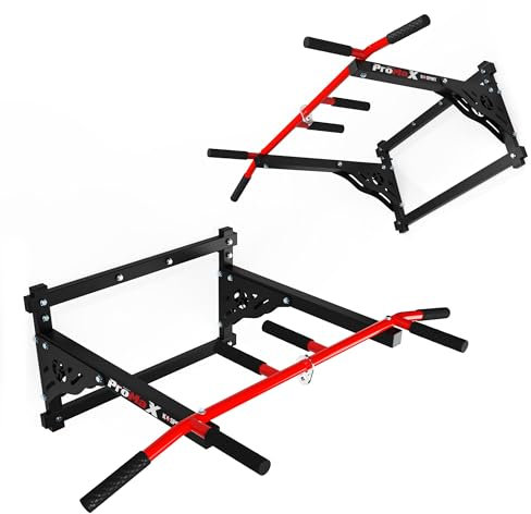 K-Sport Pull Up Wall Mounted Chin Up Bar with Punch Bag & Resistance Band Training Hook | Heavy Duty 150kg / 330lbs Capacity Professional Home Indoor & Outdoor Fitness & Exercise Gym Bracket