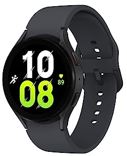 Samsung Galaxy Watch5 Smartwatch, Gesundheitsüberwachung, Fitness-Tracker, langlebiger Akku, Bluetooth, 44 mm, Graphit, 3 Jahre Garantie