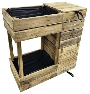 Jardipolys Composteur bac à Fleurs 2 en 1 - ESSENCIA - 80L