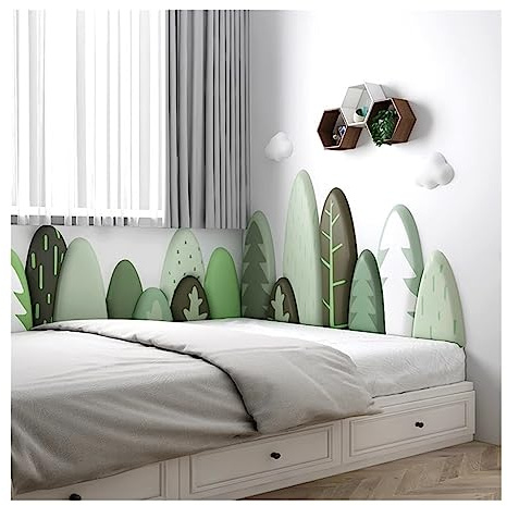 3D-Wandpaneele Kinder-Cartoon-Wald-Hintergrund-Antikollisions-Wandaufkleber, dreidimensionales selbstklebendes 3D-Wandpaneel (Size : 200x80x3.5cm)