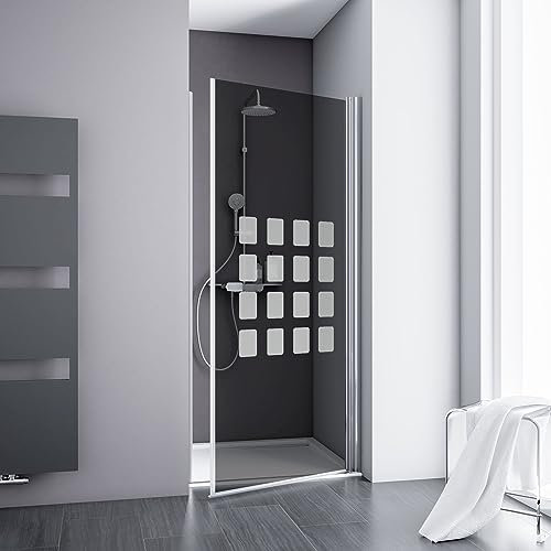 Schulte Duschkabine Drehtür in Nische Alexa Style 2.0 Chromoptik Sicherheitsglas Cubic 90 x 192 cm