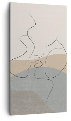 ARTTOR Moderno Quadro su Tela 45x80 cm Verticale Astratto Persone - 5170 | Quadro Decorativo Piccolo Decorazione Murale Soggiorno Camera da Letto Cucina Decorazione da Parete Arte da Parete ARTTOR