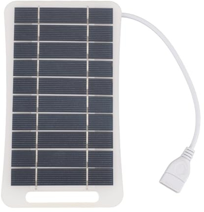 Mini Solar Panel, 5V 5W USB Solar Panel Charger for for Cell Phone Charging, Small USB Fan, Night Light, High Efficiency Monocrystalline Silicon Solar Panel for