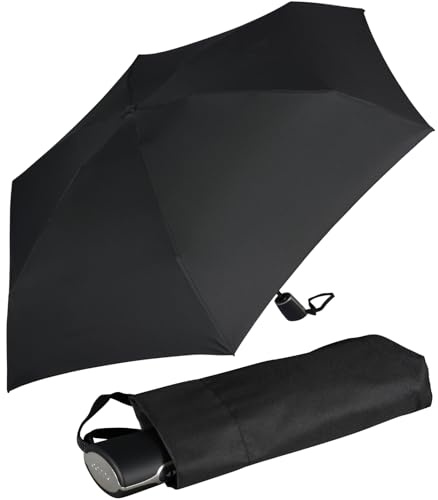 Doppler Damen Taschenschirm Fiber Micro Flat mit Auf-Zu-Automatik