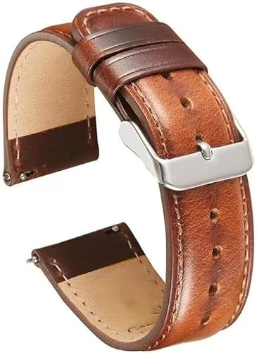 Bracelet de Montre,Bracelets de Montre en Cuir,Bracelet de Montre Bracelet de Montre en Cuir véritable 20mm 22mm Bracelet en Cuir de Cire à l'huile Vintage Accessoires de Montre Bracelets de Montre(Li