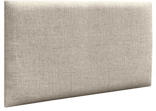 DHOME Panneaux Rembourrés en Lin Naturel Autocollants pour Mur Acoustiques Absorbants Protection Contre Les Chocs Têtes de Lit Décoration Maison Chambre (Beige, 60x50cm)