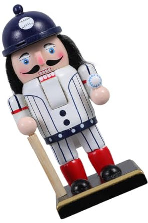 Holibanna Einzigartiger Baseballspieler Holz-nussknacker Als Tischdeko Für Sportliebhaber Geburtstagsfeiern Und Heimdekoration Bringt Festliche Atmosphäre Jeden