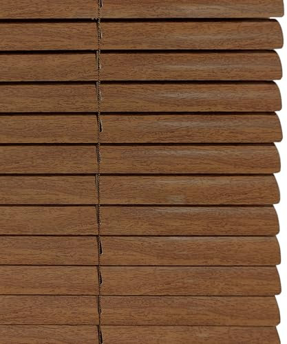 Holzimitation Aluminium Jalousie Verdunkelungsrollo Seitenzugrollo Plissee Schalusie Fenster Jalousien Sonnenschutzrollos Für Haus/küche/büro,Individuell Gestaltbar Braun (120×140cm)