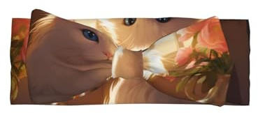 HHGFASD Diadema tibetana de pelo largo con diseño de gato para bebé, suave, agradable al tacto y elástica, de poliéster para bebés de 0 a 6 meses