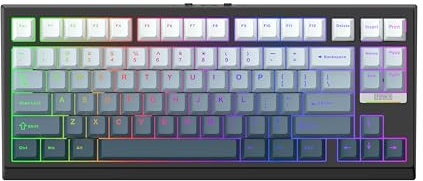 EPOMAKER G84 HE Wireless Hall Effect Keyboard, 8K Polling & 8000mAh, SOCD & DKS, Gaming Keyboard with Fast Trigger & Adjustable Actuation, RGB Backlit, PBT Keycap, Hot-Swap, for Win/Mac (Black)
