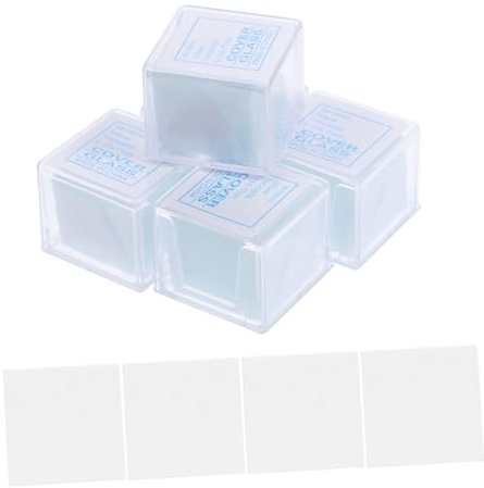 Mikroskop Objektträger 22x22 Mm 100 Stück pro Kasten | Glas, Präzise Probenvorbereitung im Labor, Mikroskop Glasplättchen, 5 Boxen