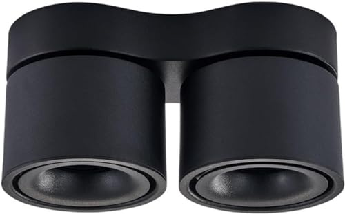 Faretto da soffitto a LED parete a doppia testa regolabile a 360° Faretti COB senza strobo a risparmio energetico piegati a 90°,Lusso