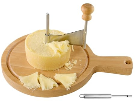 Ylnailky Rueda Ralladora De Queso - Acero Inoxidable Con Quitacorazón | Cortador De Rueda De Queso Y Rallador De Chocolate,Para Cortes En Forma De Rosa Chocolate Postre Pastelería Hogar Cocina