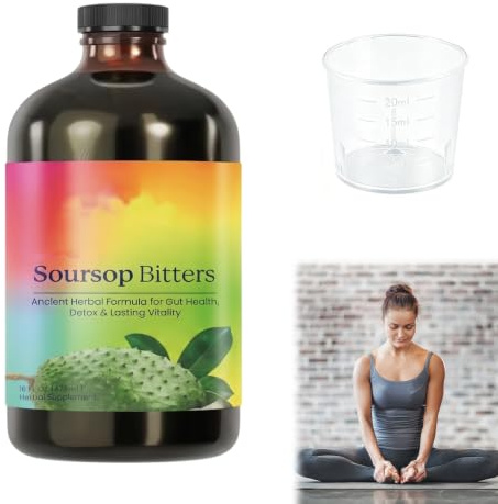 Soursop Bitters,Líquido Amargo de Guanábana,Complejo Herbario para Comodidad Digestiva,Vitalidad Duradera,473ml