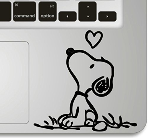 LEVEL 33 LTD - Snoopy Love Humor Vinyl Decal Sticker for Trackpad Keypad Of Apple Macbook Pro Air Mac Laptop fits all 13, 15 17