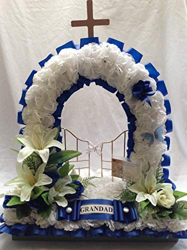 Silky Bouquets Gates of Heaven Silk Funeral Flower Tribute Memorial Bouquet