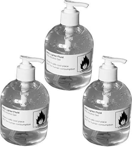 BBQ Lighter Fluid Grill Barbecue Lighting Smoke-free fuel 75% Alcohol Gel 3x500ml