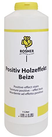 Rosner Positiv Wood Effect Stain, Wood Stain, Water-Based, 1 Litre (09 Peat)
