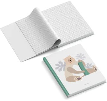 easyprint Notizbuch personalisiert mit Name | Buchstabe Monogramm Initiale I | 201 x 297 mm | DIN A4 | Hardcover | 128-seitig | Papier 100 g/m² | kariert | Tagebuch | Notizblock | Reisetagebuch