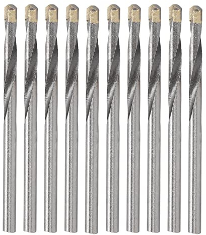 BORDSTRACT Tungsten Steel Drill Bits | 4mm Dia 10Pcs | Carbide | Straight Shank Twist Drill Set | For Stainless Steel Alloy Metal Plastic Wood, Hardened Drilling Tools