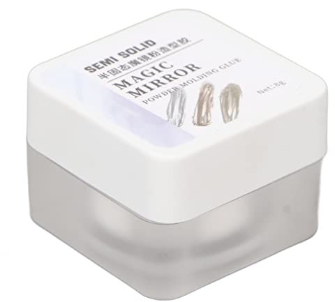 Colle de Moulage en Poudre Miroir, Colle en Poudre Métallique Nail Art, Colle Adhésive Super Forte Gerylic Nails Art Manucure Glues