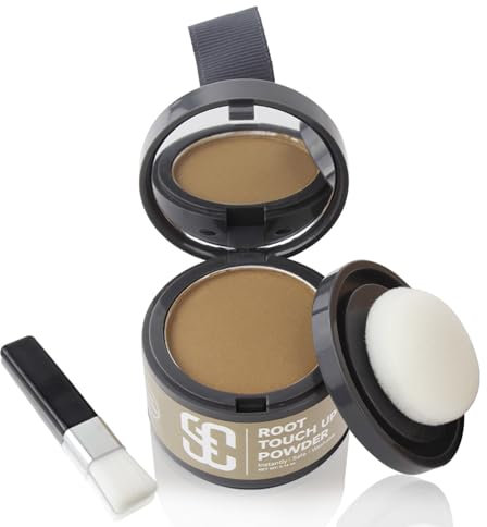 Ansatzpuder, Haar-Concealer Haarverdichtung für Frauen und Männer, Haaransatz Ausbessern & Kaschiert Sofort Haarausfall,Touch Up Haarpulver für dünnes Haar für Frauen (Dunkelblond, 4g)