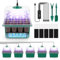 BlumWay Kit Auto-Irrigation Seed Starter Tray, Serre d'intérieur boîte de Culture avec Lampe pour Plantes, 5 pièces 40 cellules Mini Serre kit de Culture avec contrôleur de synchronisation