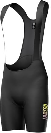 LAMEDA Mens Cycling Bib Shorts,Padded Breathable Bike Shorts Men Lightweight Bicycle Bibs Bike Tight for Road Gravel Biking Black