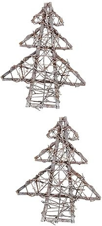 STOBAZA 2stücke Rattan Kranz Weihnachtsdeko Handgefertigter Türkranz Aus Natürlichem Rattan Für Dekoration Vielseitig Einsetzbar Für Zuhause Hochzeiten Und Feste Leicht Anpassbar
