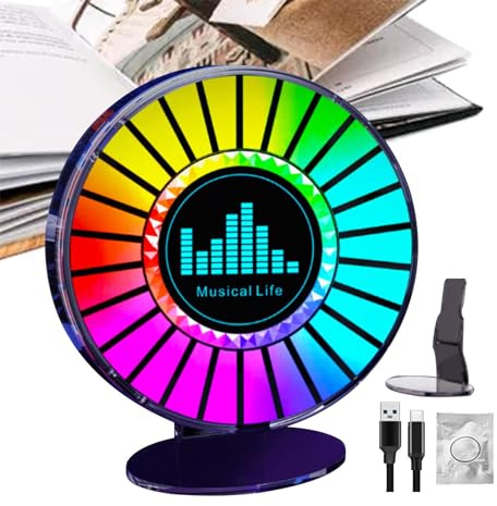 RGB-Stimmungslampe mit Rhythmus - Farbwechsel, App-Steuerung, LED-Licht mit Musikrhythmus | Synchronisierte für die Atmosphäre des Musikrhythmus für Zuhause und Auto