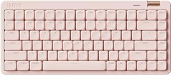 LOFREE Clavier mécanique Flow Lite84 Touches sans Fil Rechargeable Interchangeable avec récepteur2.4G, Connexion BT et Filaire pour Windows Mac Interrupteurs linéaires (Flamingo) Disposition US