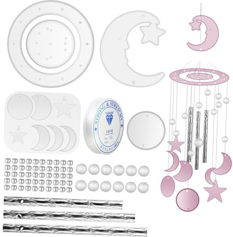 BELLIFFY Diy Windglocken Silikonform Flexible Gießform Für Windchime Basteln Langlebiges Material Einfache Entformung Vielseitiges Silikon Diy Kit Für Kreative Handarbeiten