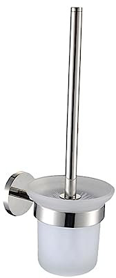 Cabilock Soporte De Cepillo para Inodoro Montado En Pared De Acero Inoxidable con Cerdas Suaves Y Diseño Compacto para Baños Pequeños Y Limpieza Eficiente