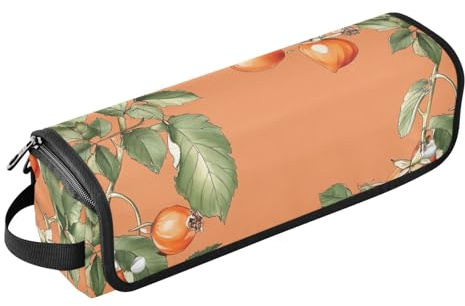 KLL Sac de voyage pour outils de cheveux avec tapis de fer, outils chauffants, sac de voyage organisateur pour fers plats, lisseurs, fers à friser, rose fraîche, fruits de hanche terre cuite