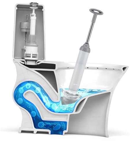 KONTONTY Desatascador De Inodoro De Aire y Presión para Baño Herramienta De Alta Resistencia para Desatascar Water y Fregadero Desatascador De Alta Presión