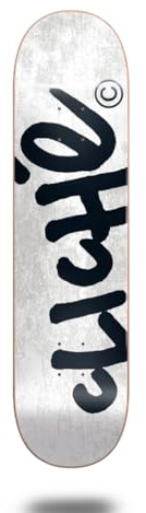 Cliche monopatín Skate Skateboard Deck Tabla - Handwritten RHM White 8.125