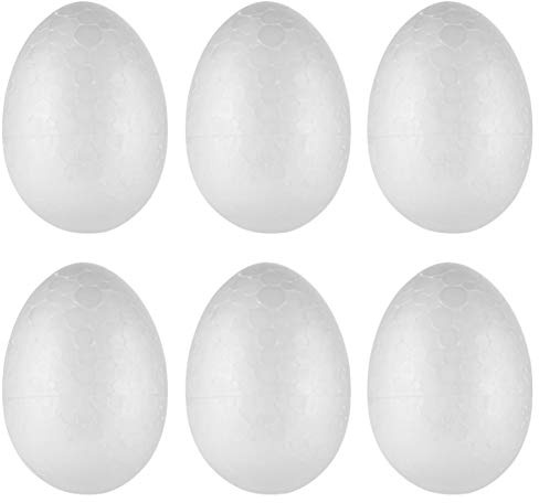 PRETYZOOM 50 Stücke Ostereier Styroporeier 6cm Styropor Eier zum Bemalen Basteln Styroporball Styroporformen Kugeln Ball Geburtstag Ostern Deko Anhänger Osterdeko DIY Kinder Bastelset