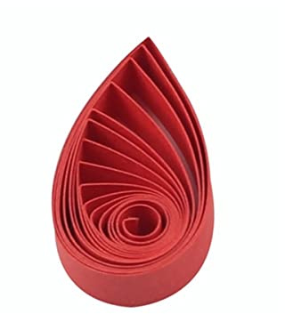 ODETOJOY 120 st pappersremsor 3 mm quilling papper 3 mm hantverk enfärgade pappersremsor (röd)